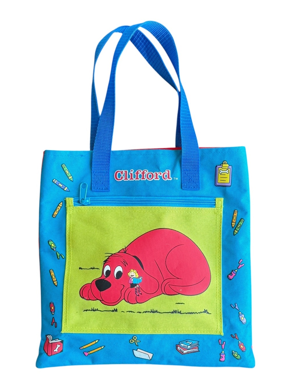 VTG Scholastic Clifford Big Red Dog Canvas Tote Bag
